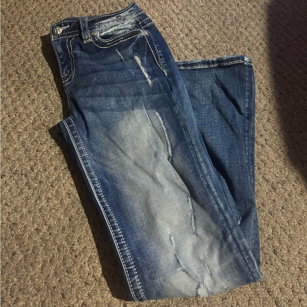 MISS ME mid rise bootcut jeans, size 27 waist & 32 length